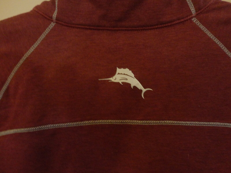 Tommy Bahama Goal Keeper 1/2 Zip Sweater/Top Wool Blend Burgundy Size L gallery