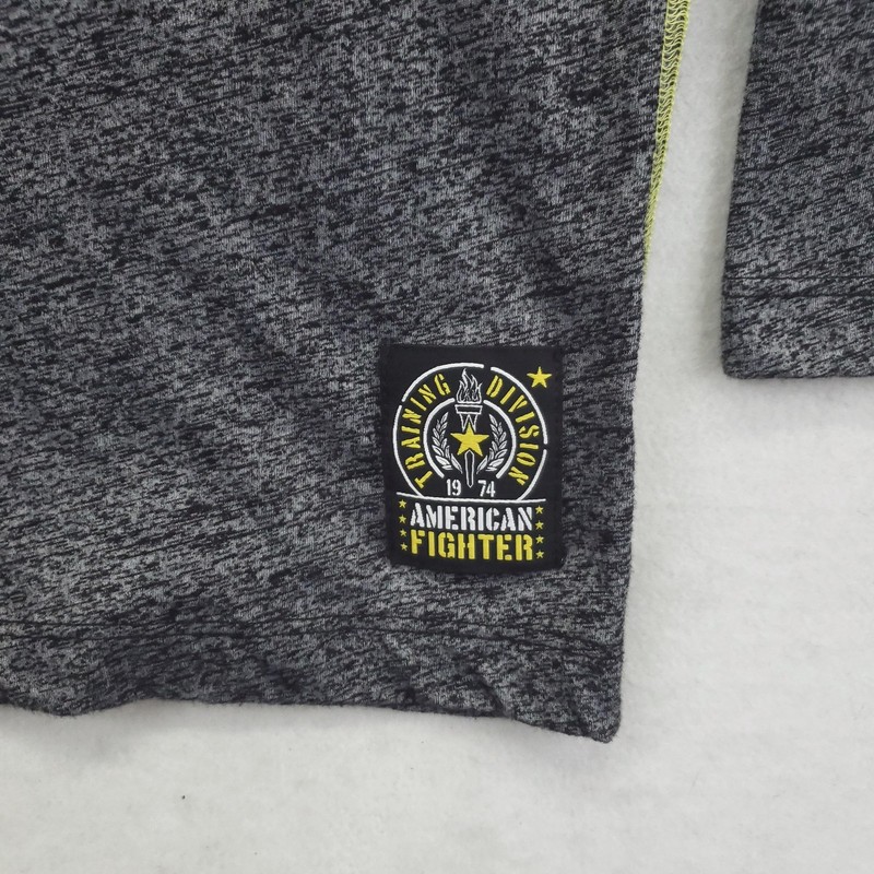 American Fighter Training Pullover Mens 3XL Gray 1/4 Zip Long Sleeve Gym Top gallery