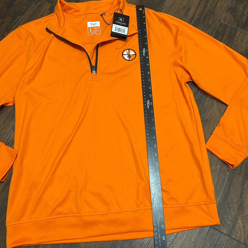 NWT Waggle Blaze Quarter Zip Pullover Mens Large Orange Golf Lightweight Buck gallery