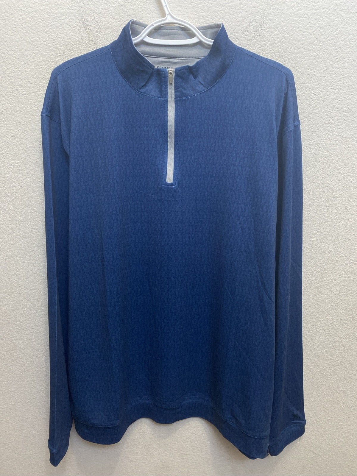 NEW Kenneth Cole Golf Men's Navy Blue Pullover Long Sleeve 1/4 zip NWT $69 XL gallery