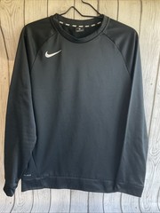 Nike Dri-Fit Therma Long Sleeve Training Crew Neck Shirt Lined Mens M 867303-010