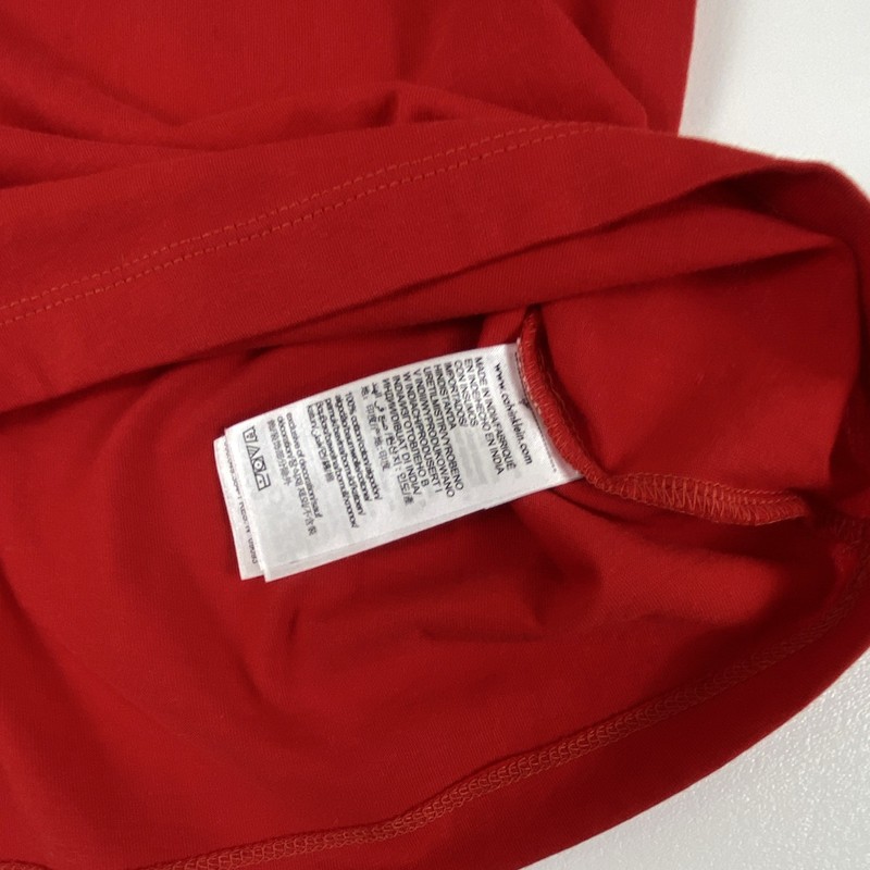 Calvin Klein Men’s Red Lightweight Logo Long Sleeve Crew Neck T-Shirt Size M gallery