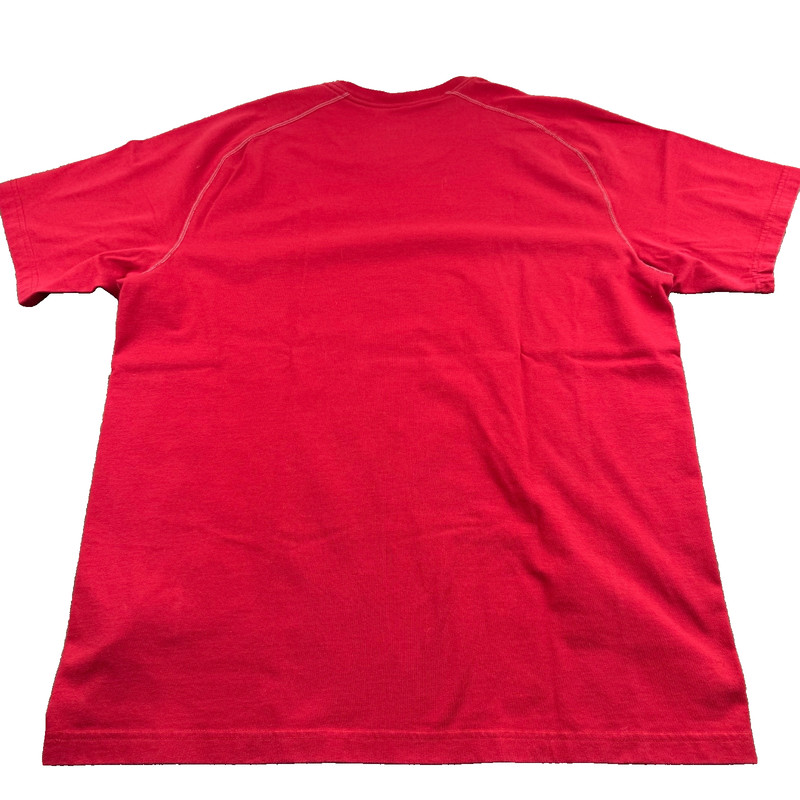 Nike Fit Dry Men's Large T-Shirt Embroidered Logo Cotton Blend Red gallery