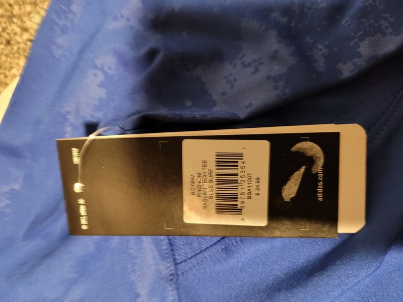 NWT Adidas Phenom Climacool Shirt Baseball 3/4 Sleeve Tech Blue YMed A10 gallery