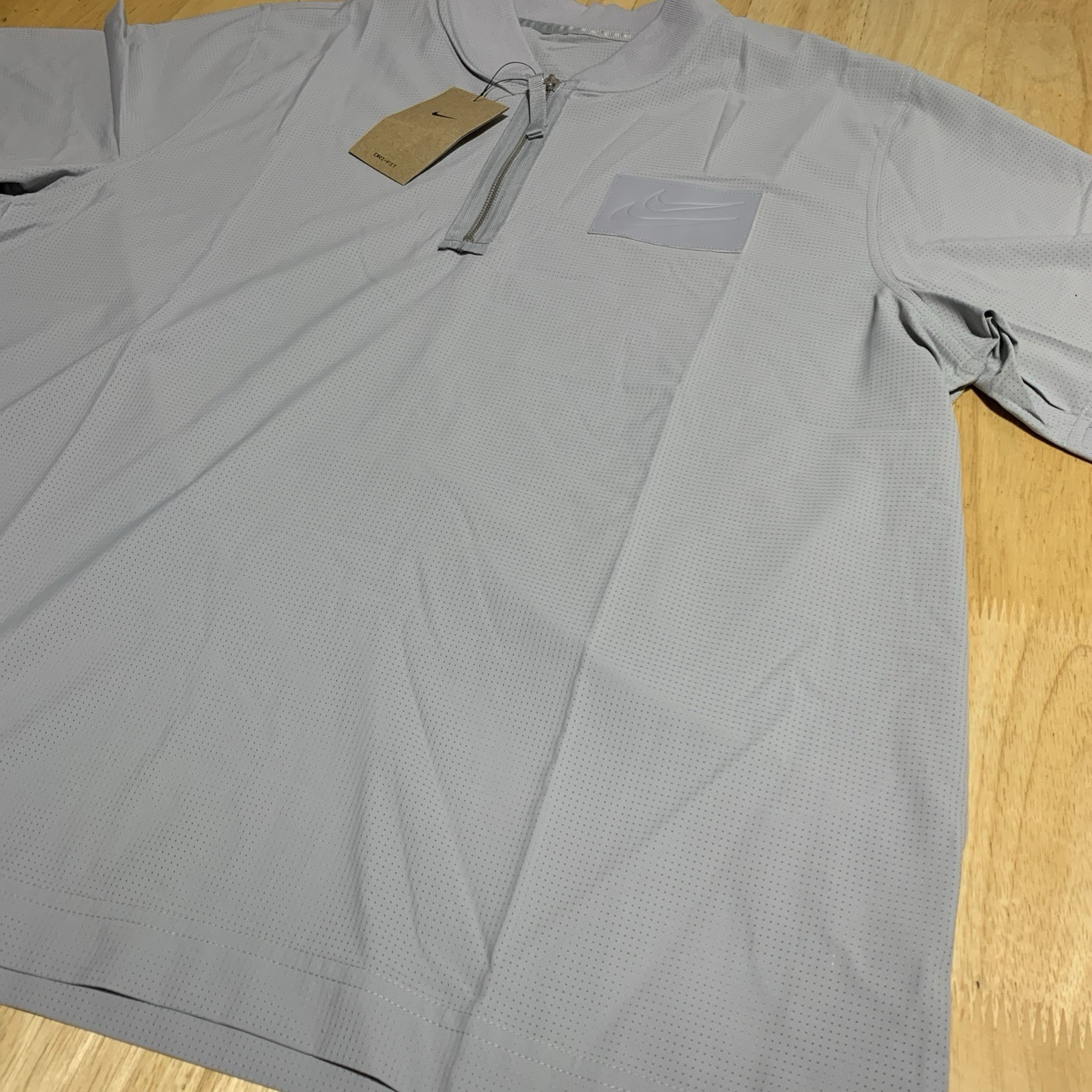 Nike NBA Kevin Durant 1/4 Zip Mens Size L Gray Short Sleeve Shirt HJ4213-012 gallery