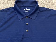 Grand Slam Solid Short Sleeve Golf Polo Shirt Men Large Blue