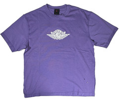 Nike Air Jordan Distressed T-Shirt Purple/White Men’s Size Large IB3130-010