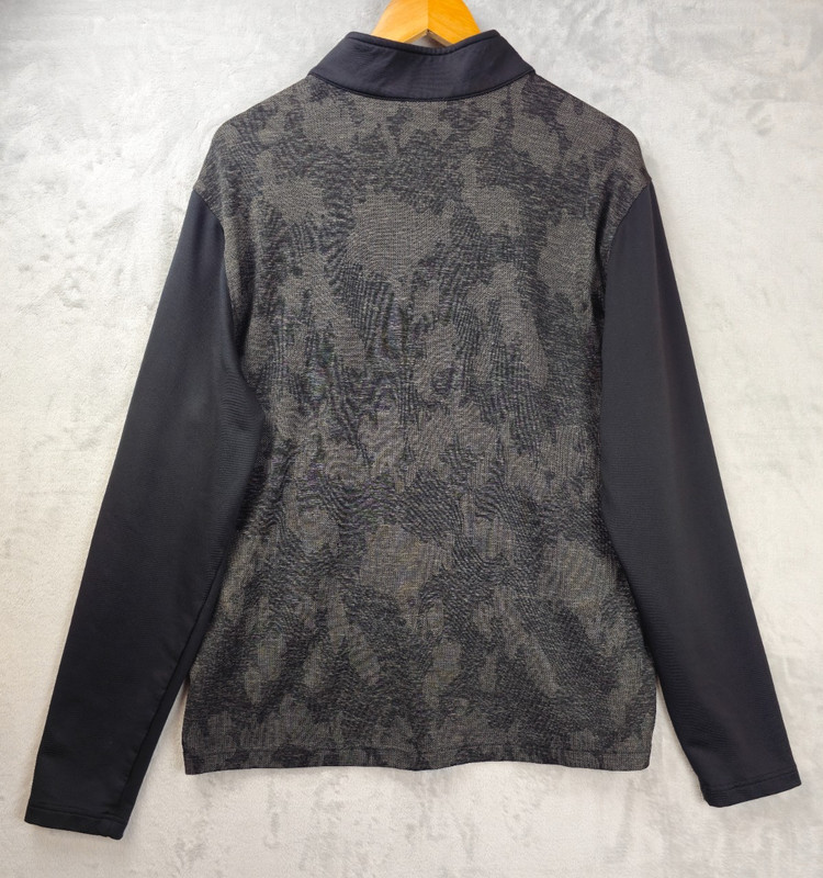 LevelWear Golf 1/4 Zip Pullover Mens Large Black Camo Performance Long Sleeve gallery