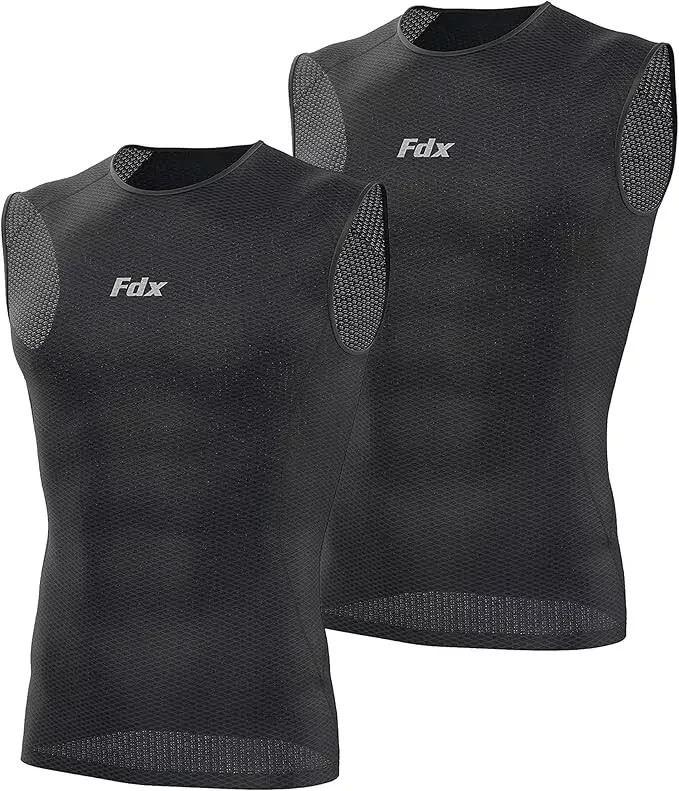 2PC Mens Sleeveless Cool Mesh Base Layer Lightweight Running fitness Cycling Top gallery