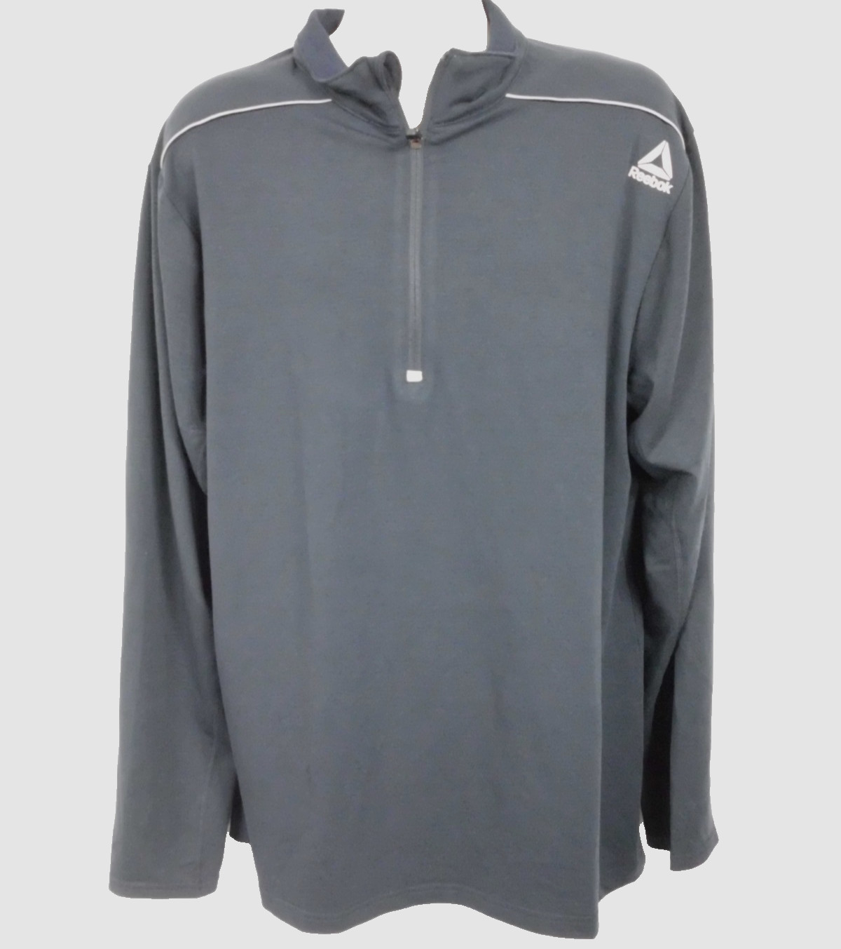 Reebok Mock Neck Pullover Mens 1/4 Zip Active Athletic Long Sleeve Shirt Navy XL gallery