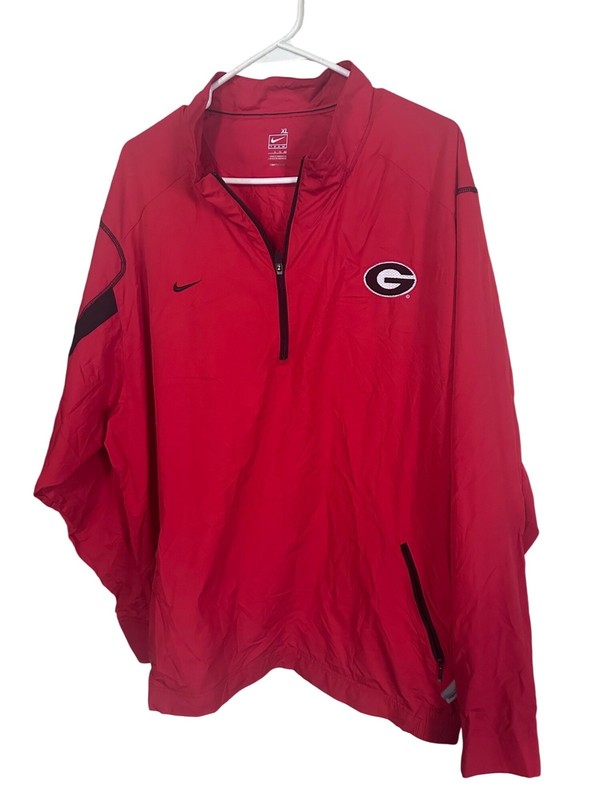 Nike Team Georgia red and black fit storm zip pullover windbreaker size XL gallery