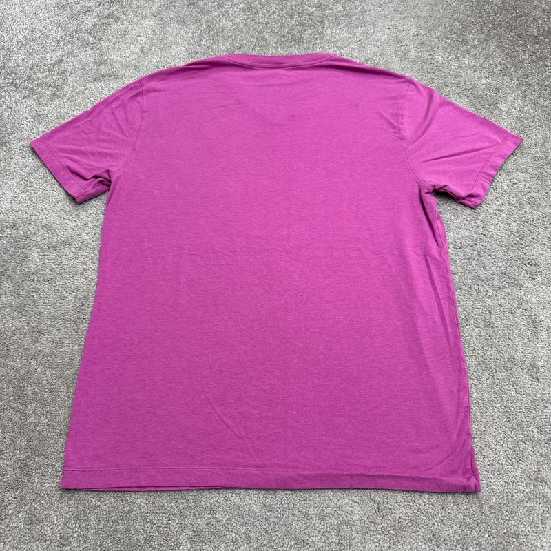 Fabletics Soft Stretch V-Neck T-Shirt Mens large Purple Tee Cotton Modal Blend gallery