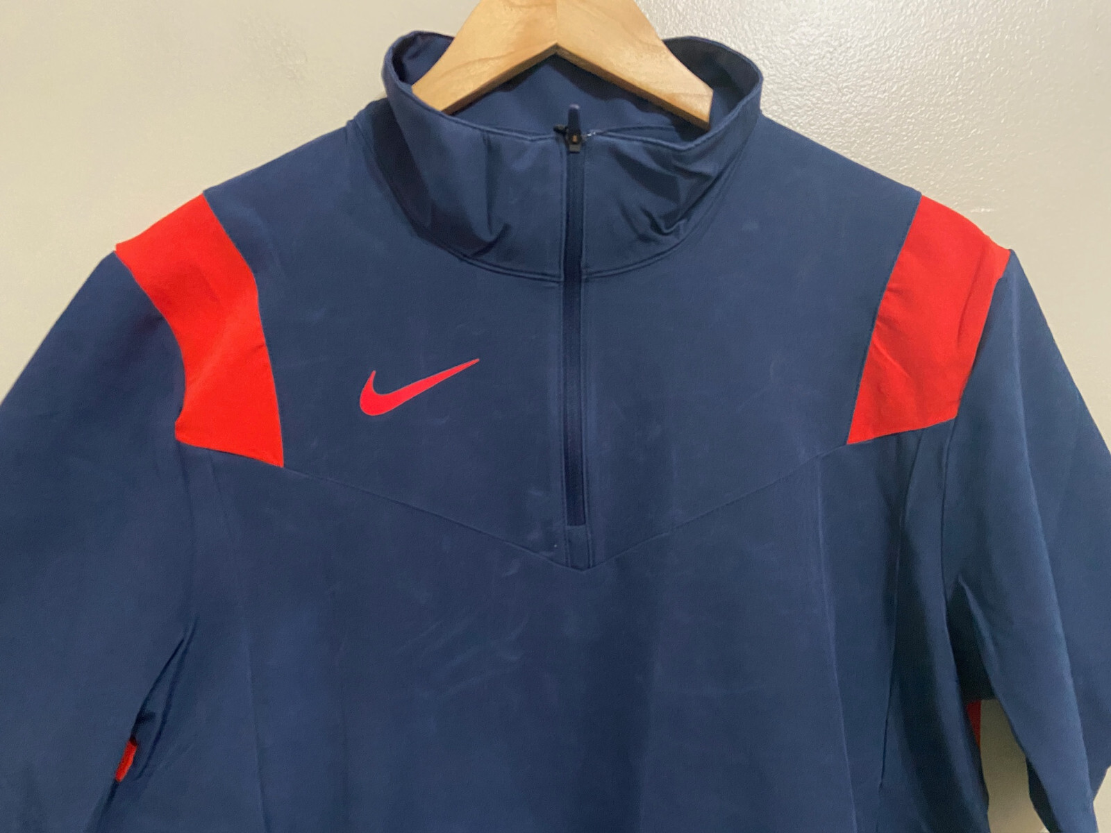 Nike Football Coach Performance Sideline Jacket Navy Red Mens S DJ5113-420 NEW gallery