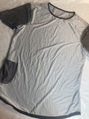 Lululemon Tech Shirt Medium Lightweight Grey Stripped Fitted See Pictures