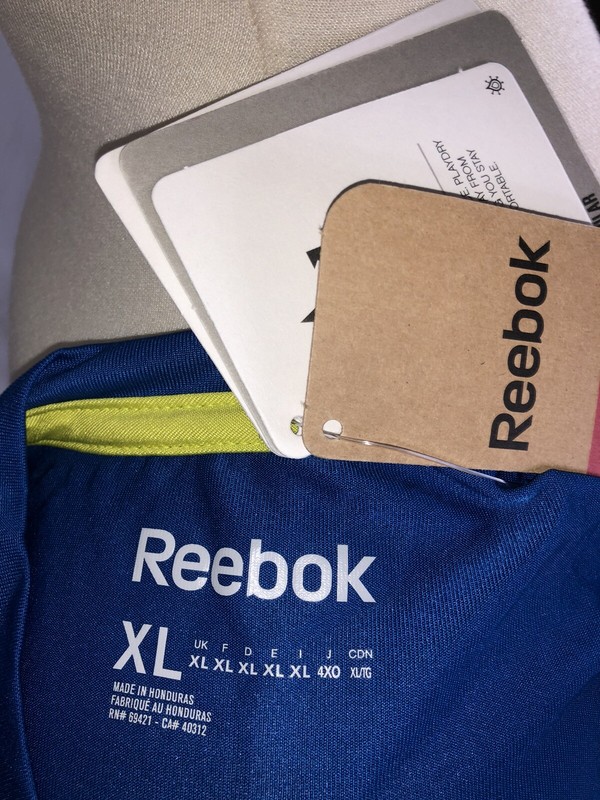 Reebok Men’s XL PlayDry Blue Graphic Moisture Wicking T-Shirt New gallery