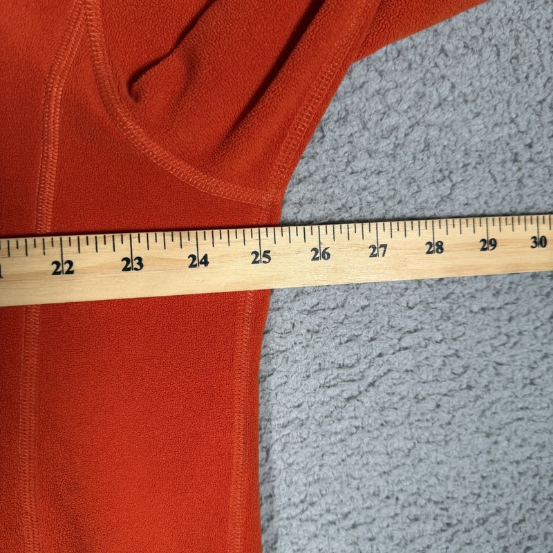 LL Bean Sweater Mens XL Orange Pullover 1/4 Zip Fleece Outdoor Hunting Pocket gallery
