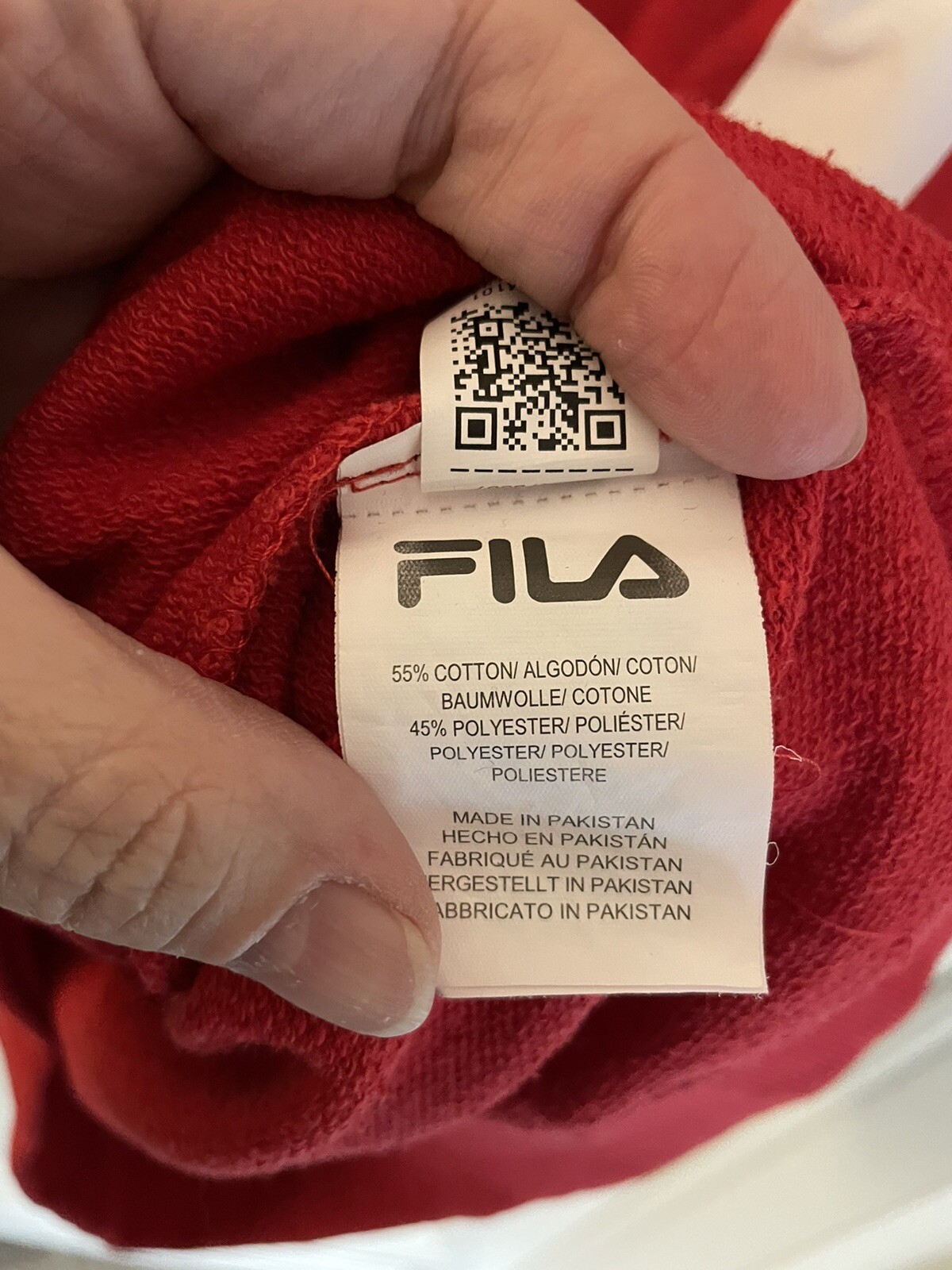 Fila Men's Medium Lightweight Baseball Style Sweatshirt. EUC Red And Gray gallery