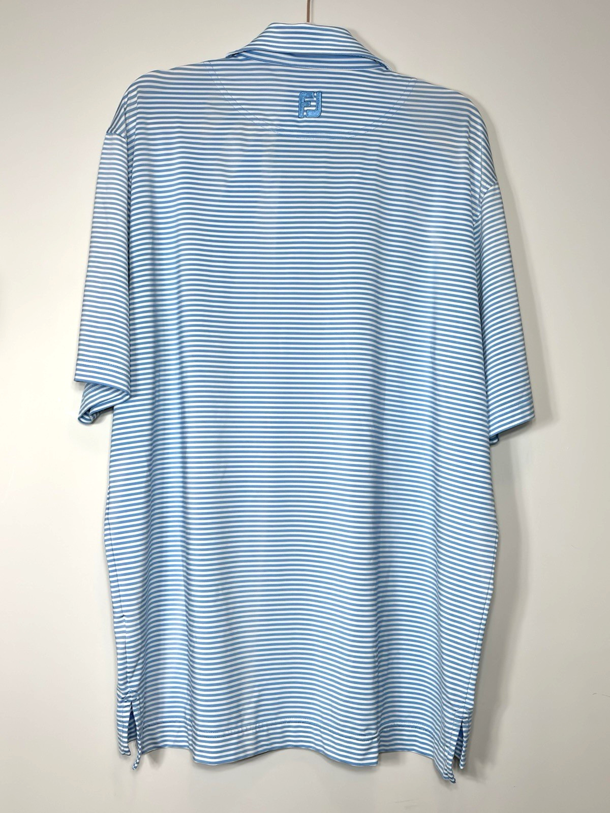 FJ FOOTJOY Golf Polo Men’s XL Blue Stripe · Stretch Performance Bull Logo Shirt gallery