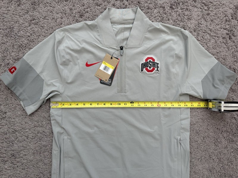 New Nike Ohio State OSU On Field Pullover 1/4 Zip Short Sleeve Vented Mens Small gallery
