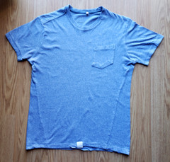 PD&C Men’s TEE SHIRT Blue Small Short Sleeve Cotton Crew Kneck