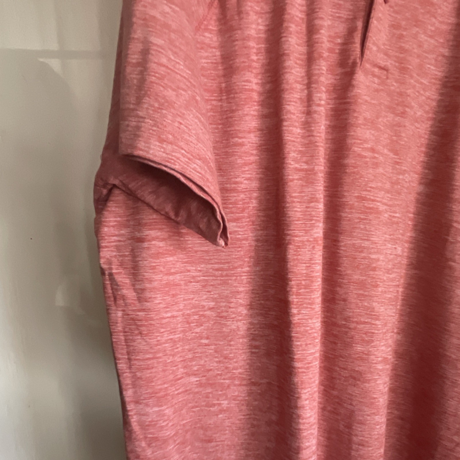 J.Crew Performance Heathered Red Henley Short Sleeve T-Shirt Men's Size L gallery