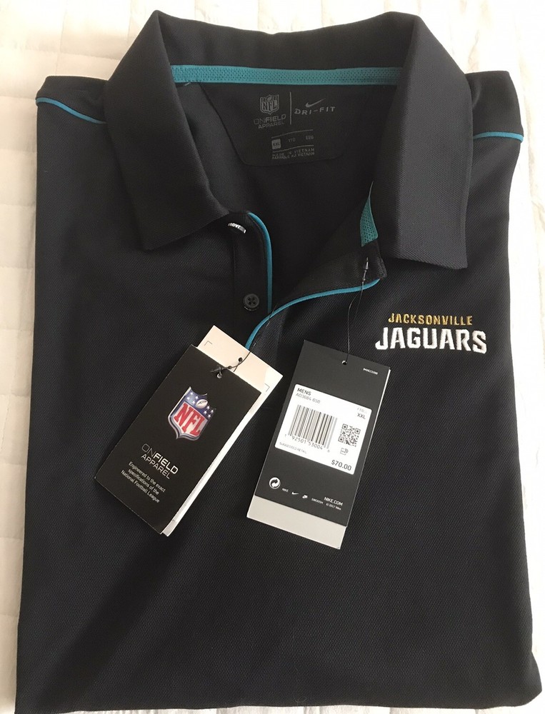 Men’s NIKE JACKSONVILLE JAGUARS Black On-Field Long Sleeve Dri-Fit Shirt…XXL…$70