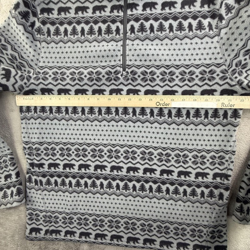 Chubbies Pullover Men Medium Gray Fleece 1/4 Zip Bear Fair Isle Thermal Abstract gallery