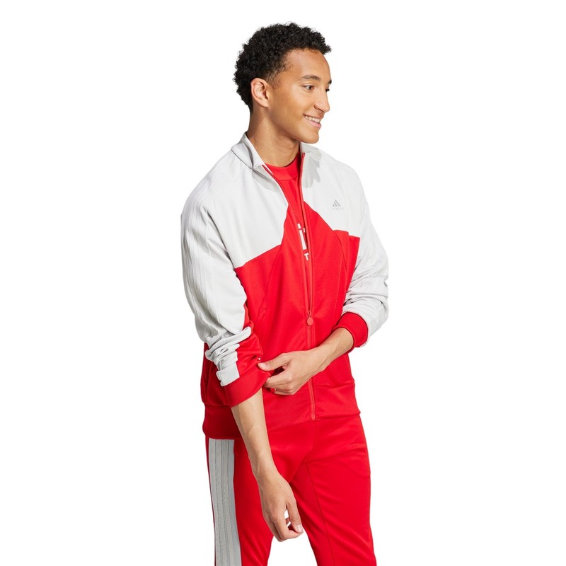 adidas MENS TIRO TRACK TOP RED WHITE JACKET FOOTBALL FULL ZIP RETRO SPORTS gallery