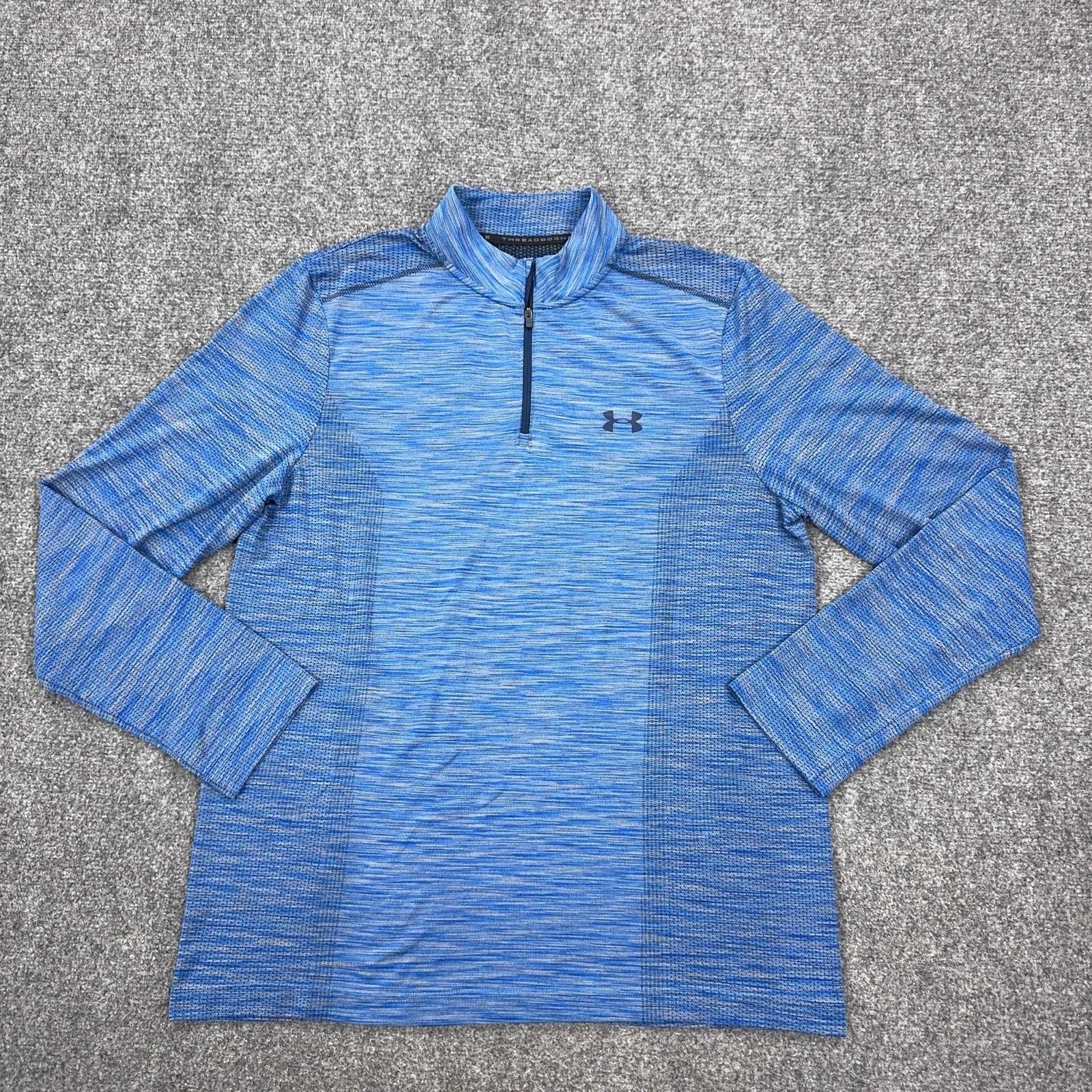 Under Armour Threadborne Pullover Mens XL Blue 1/4 Zip Long Sleeve HeatGear Top gallery