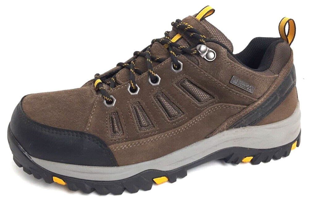 Skechers SIZE 8 Men's LEATHER Boot WATERPROOF Hiking MEMORY FOAM Brown 65673