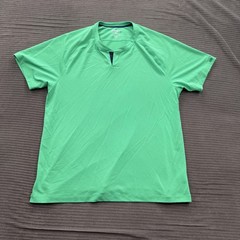 Rhone Shirt Mens XL Green Performance Athletic Short Sleeve Split Neck Tee