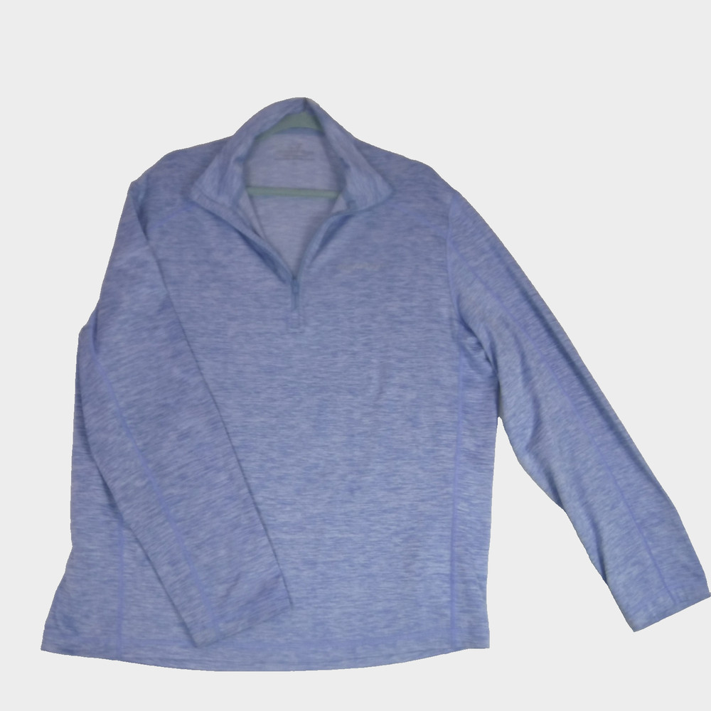 Vineyard Vines Pullover Mens Large Lt Blue Performance Quarter Zip Long Sleeve