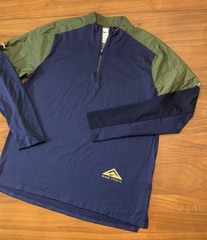 Nike Dri-fit Element Trail Wind 1/4 Zip Running Shirt Mens L Stretch Pullover