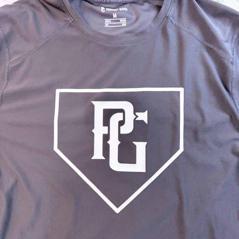 Perfect Game Men's Black Logo Activewear T-Shirt M Crew Neck Breathable gallery