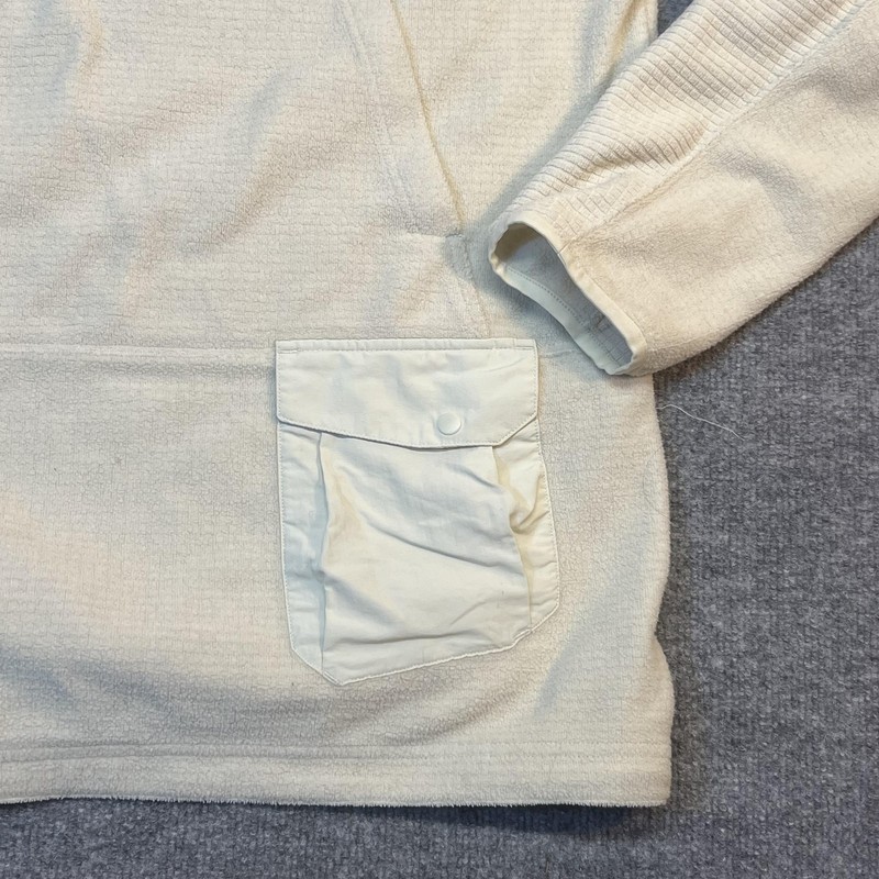 Burton Fleece Pullover Mens Large White 1/4 Zip Long Sleeve Snowboard Shirt gallery