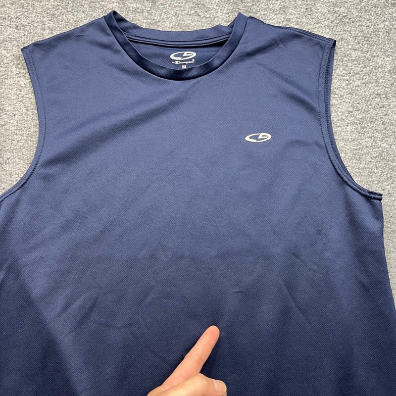 Champion Tank Mens Medium Navy Blue C9 Muscle Duo Dry Activewear S9083B-OUH gallery
