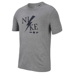 Nike Men’s Logo Broken by Bolt Grey/Black Cotton T-Shirt (CI4877-063) Sz M/L/XL