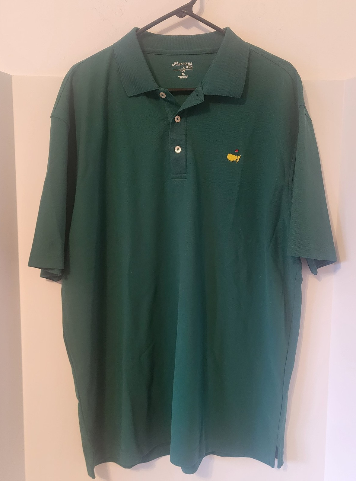 Masters Tech Augusta National Men's Golf Green Shirt Polo Size XL gallery