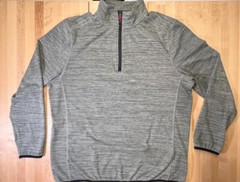 Avalanche Sweater Mens Extra Large Gray Quarter Zip Top Stand Up Pullover