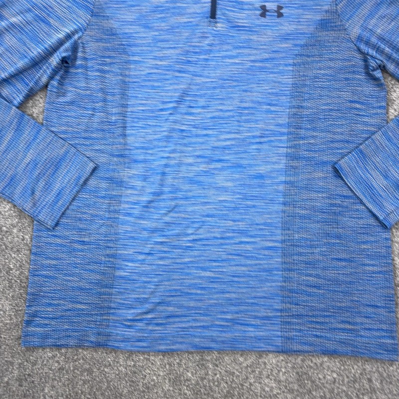 Under Armour Threadborne Pullover Mens XL Blue 1/4 Zip Long Sleeve HeatGear Top gallery
