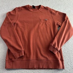 5.11 TACTICAL Men Long Sleeve Pullover Sweatshirt L Pocket Crewneck Rust Orange