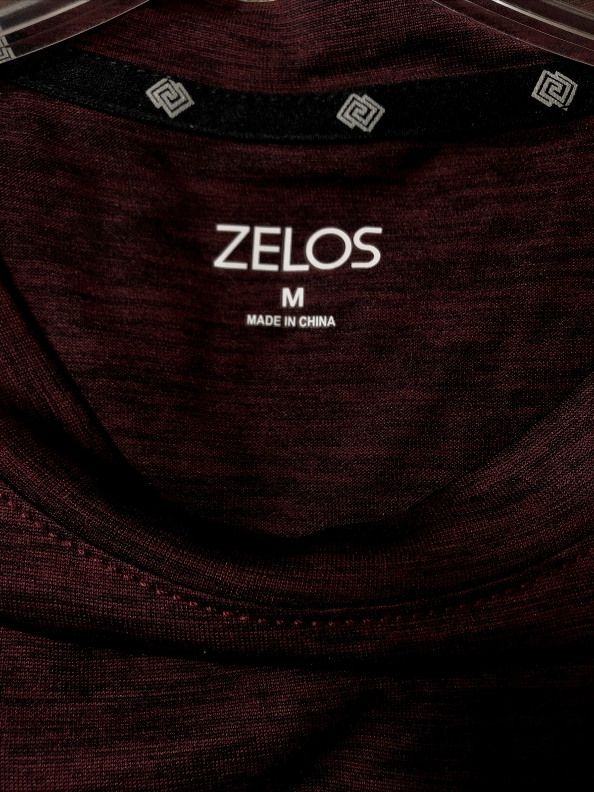 NWT Zelos Size M Maroon Short Sleeve Activewear Shirt Men's gallery