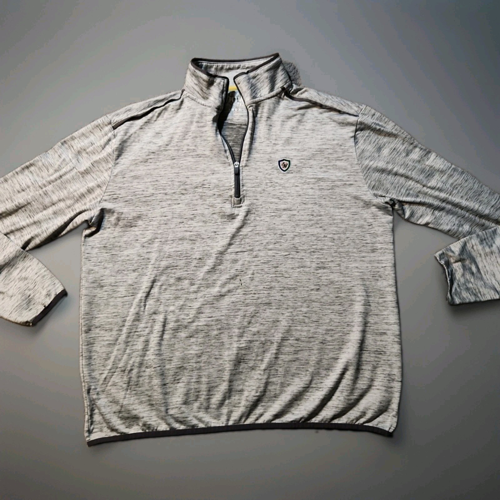 Southern Highlands logo Gray Straight Down 1/4 Zip Active Pullover Mens Large gallery