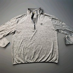 Southern Highlands logo Gray Straight Down 1/4 Zip Active Pullover Mens Large