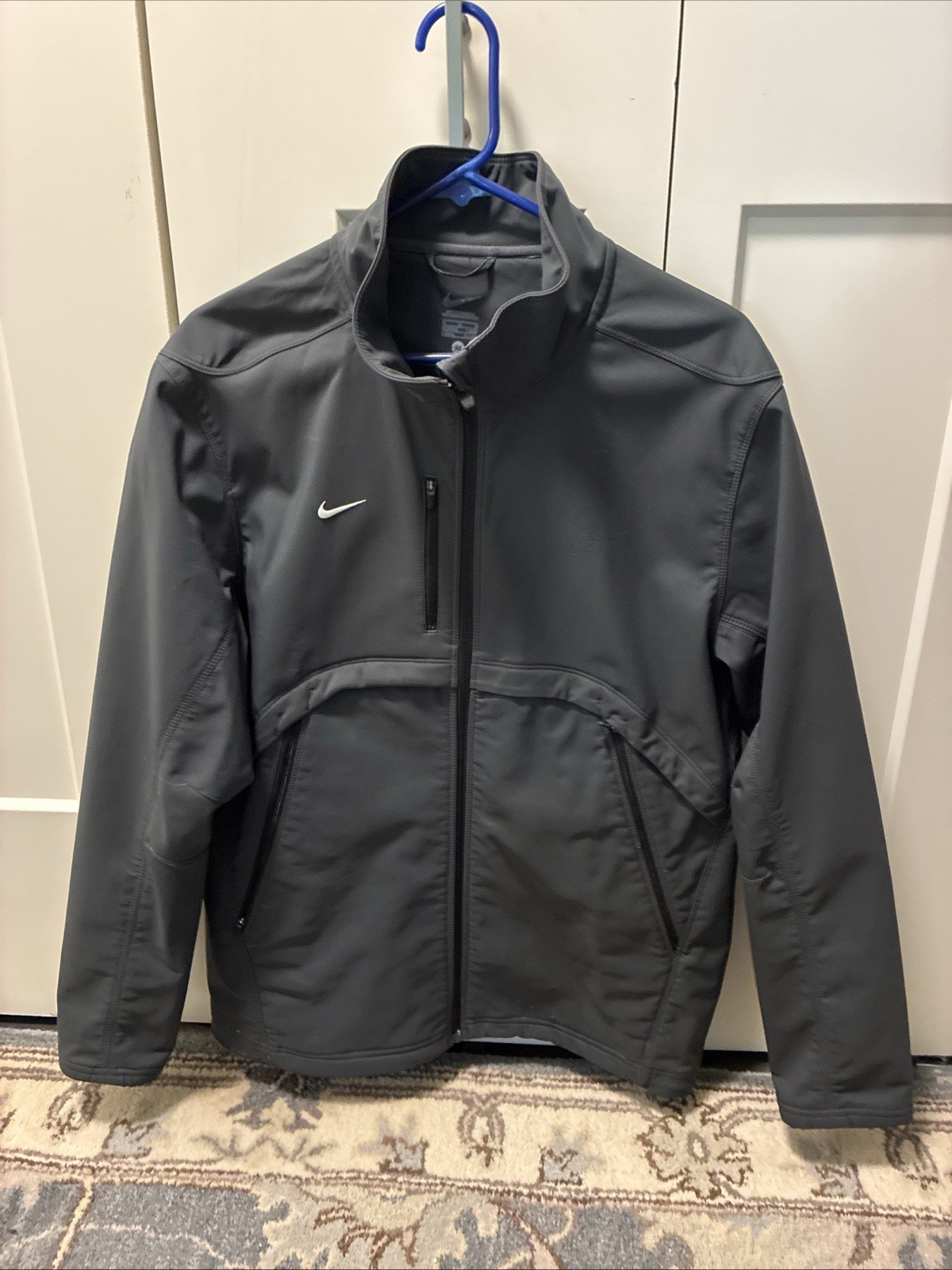 Nike Men's Soft shell Fleece Lines, Full Zip Jacket, Medium, Charcoal Gray ECU. gallery
