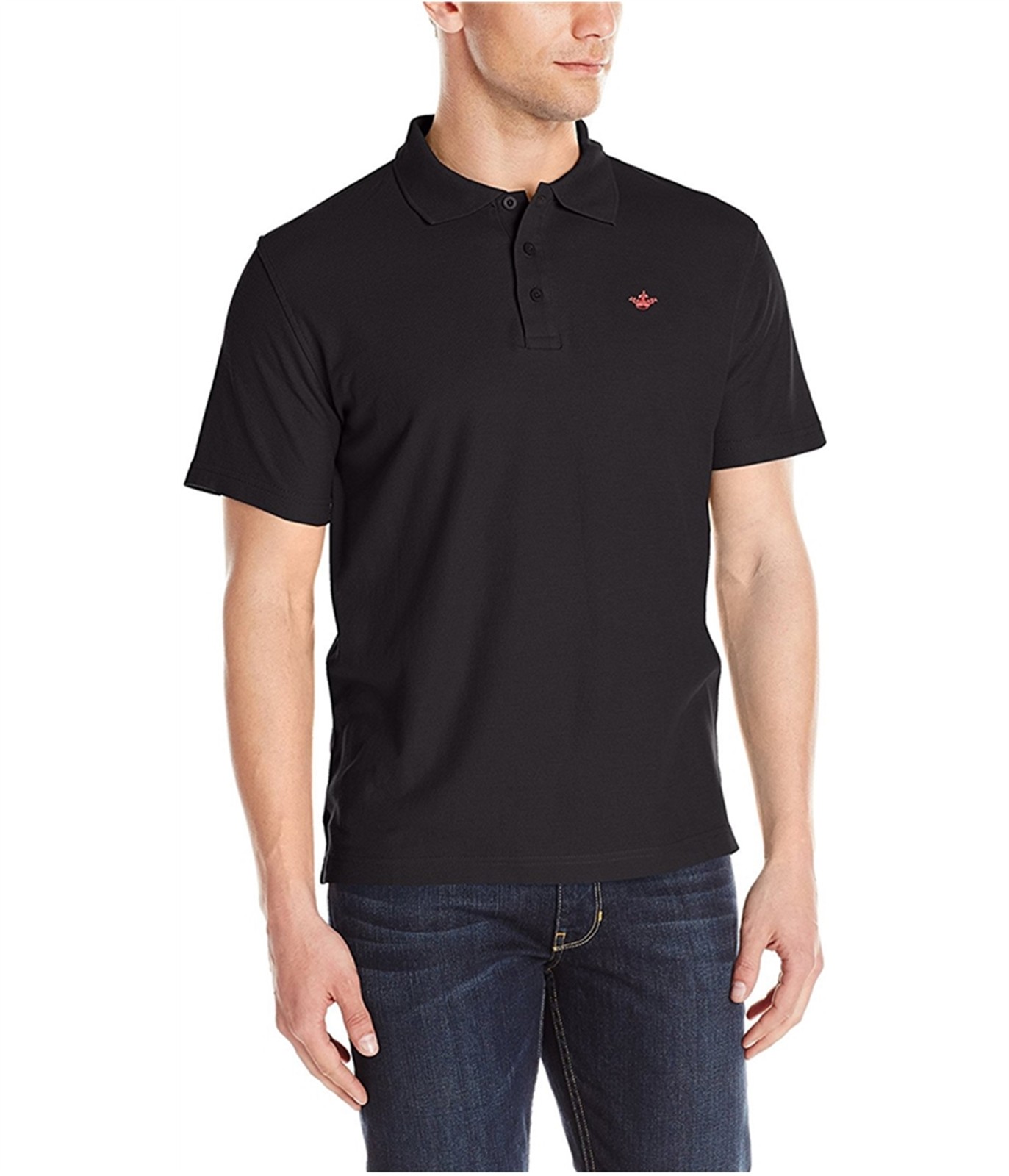 English Laundry Mens Supima Pique Polo Shirt, blk, S gallery