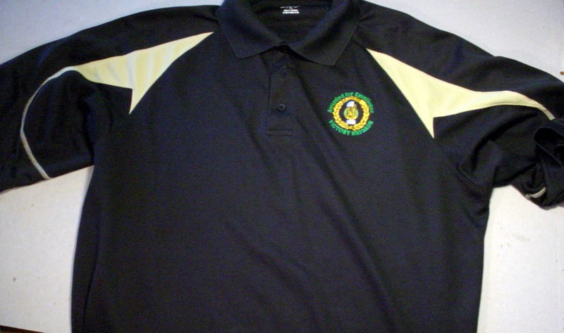 US Army Awarded for Excellence Victory Brigade Tonix Military Golf Shirt Size L gallery