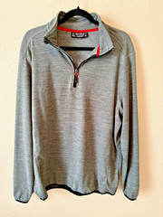 Avalanche Men’s Quarter Zip Top Pullover 1/4 Zip Shirt Green Size Large