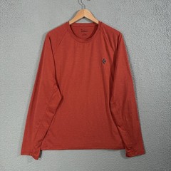 Black Diamond Lightwire LS Tech Tee Shirt Mens XL Orange Long Sleeve Hiking