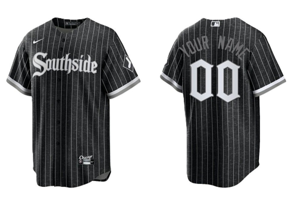 Custom Nike MLB 2021 Chicago White Sox City Connect Edition Stitchd Black Jersey gallery
